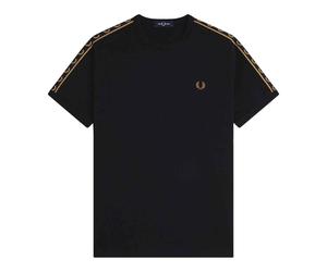 Fred Perry- Contrast Tape Ringer T-Shirt- Tops- Hombre- Negro- L- Contrast Tape Ringer T-Shirt