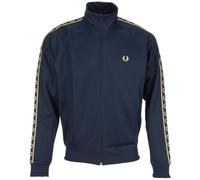 Fred Perry Contrast Tape Track Jacket (FR/ES, Letras, L, Regular, Regular, Azul)