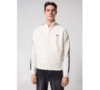 Fred Perry Contrast Tape Track Jacket, Chaqueta deportiva para hombre, Crudo Burnt Tabacco, L