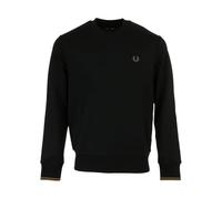 Fred Perry Crew Neck, Sudadera para hombre, Negro , S