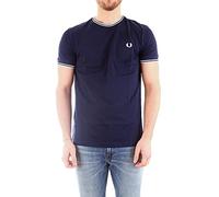 Fred Perry Crew Neck T-Shirt, Camiseta, azul marino, XS