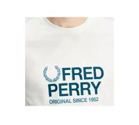 Fred Perry - Fred Perry Original Graphic T-Shirt Snow White - Tops - Hombre - Blanco - M -