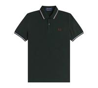 Fred Perry - Fred Perry Reissues Original Twin Tipped Polo Night Green / Ice / Oxblood - Tops - Hombre - Verde - XL -