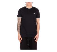 Fred Perry- Front Logo T-shirt- Tops- Hombre- Negro- M- Front Logo T-shirt