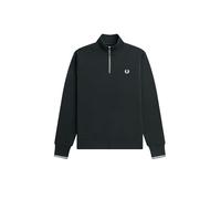 Fred Perry Half Zip Sweatshirt (FR/ES, Letras, M, Regular, Regular, Verde)