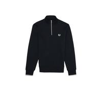 Fred Perry Half Zip Sweatshirt (FR/ES, Letras, S, Regular, Regular, Azul)
