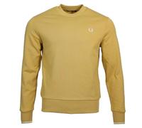 Fred Perry Jersey de cuello redondo para hombre M7535, amarillo mostaza, L