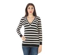 Fred Perry - Jersey de lana con cuello en V - Knitwear - Mujer - Negro - S -