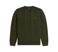 Fred Perry - Jersey de punto trenzado - Knitwear - Hombre - Verde - L -