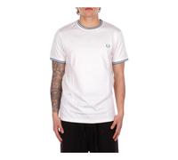 Fred Perry- Logo Front T-shirt- Tops- Hombre- Blanco- 2XL- Logo Front T-shirt