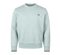 Fred Perry Men's Crew Neck Sweatshirt Silver Blue/Dark Airforce