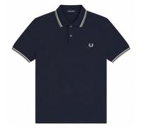 Fred Perry Men's Twin Tipped Polo Shirt Dark Airforce/Ecru/Seagrass