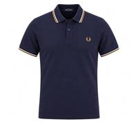 Fred Perry Men's Twin Tipped Polo Shirt Twilight Navy/Snow White/Dark Caramel