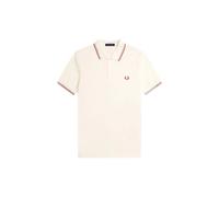 Fred Perry- Polo Beige/Azul Twin Tipped- Tops- Hombre- Beige- S- Polo Beige/Azul Twin Tipped