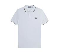 Fred Perry - Polo de Algodón a Rayas con Ribete - Tops - Hombre - Azul - L -