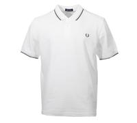 Fred Perry Polo de manga corta para hombre - M3600, blanco, verde y azul, XXL