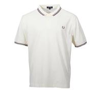 Fred Perry Polo de manga corta para hombre - M3600, Crema/Marrón/Azul, XXL