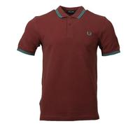Fred Perry Polo de manga corta para hombre - M3600, marrón castaño, 3XL