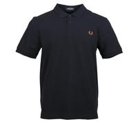 Fred Perry Polo para hombre M6000 sin rayas de contraste, azul marino/nut flake, XXL