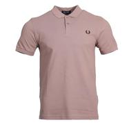 Fred Perry Polo para hombre M6000 sin rayas de contraste, Rosa oscuro/negro, M