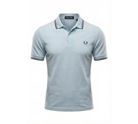 Fred Perry Polo Twin Tipped Fred Perry Shirt, Gris/Azul/Azul Marino, Talla XXL