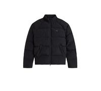 Fred Perry Raglan Sleeve Padded Jacket (FR/ES, Letras, M, Regular, Regular, Negro)