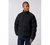 Fred Perry Raglan Sleeve Padded Jacket (FR/ES, Letras, L, Regular, Regular, Negro)