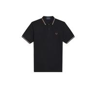 Fred Perry Reissues Original UK Twin Tipped Polo M12 (FR/ES, Números, 44, Regular, Regular, Negro T24)