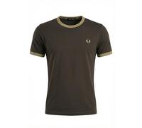 Fred Perry Ringer T-Shirt, Camiseta para hombre, Ancre Grey Seagrass, L