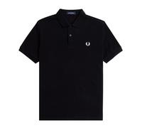 Fred Perry Slim Fit Plain Polo Uniform Black & Snow White