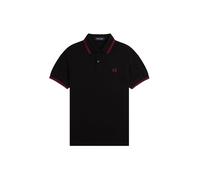 Fred Perry Slim Fit Twin Tipped Polo (FR/ES, Letras, 3XL, Regular, Regular, Negro)