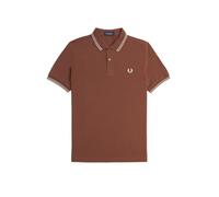Fred Perry Slim Fit Twin Tipped Polo (FR/ES, Letras, XL, Regular, Regular, Marrón)