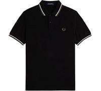 Fred Perry Slim Fit Twin Tipped Polo (FR/ES, Letras, XL, Regular, Regular, Negro)