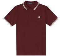 Fred Perry Slim Fit Twin Tipped Polo M3600 (FR/ES, Letras, 3XL, Regular, Regular, Burdeos)
