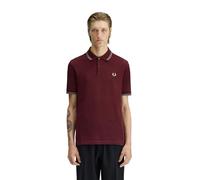 Fred Perry Slim Fit Twin Tipped Polo M3600 (FR/ES, Letras, 3XL, Regular, Regular, Rojo)