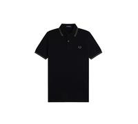 Fred Perry Slim Fit Twin Tipped Polo M3600 (FR/ES, Letras, L, Regular, Regular, Negro)