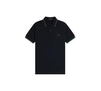 Fred Perry Slim Fit Twin Tipped Polo M3600 (FR/ES, Letras, M, Regular, Regular, Azul)