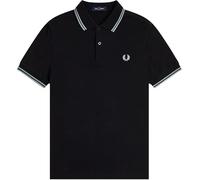 Fred Perry Slim Fit Twin Tipped Polo M3600 (FR/ES, Letras, M, Regular, Regular, Negro)