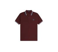 Fred Perry Slim Fit Twin Tipped Polo M3600 (FR/ES, Letras, M, Regular, Regular, Rojo Z63)