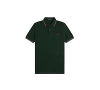 Fred Perry Slim Fit Twin Tipped Polo M3600 (FR/ES, Letras, M, Regular, Regular, Verde)