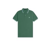 Fred Perry Slim Fit Twin Tipped Polo M3600 (FR/ES, Letras, M, Regular, Regular, Verde)