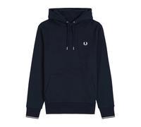 Fred Perry - Sudadera con Capucha de Doble Raya - Sweatshirts & Hoodies - Hombre - Azul - M -