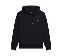 Fred Perry Sudadera con capucha Tipped para hombre azul oscuro L