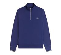 Fred Perry Sudadera con media cremallera, azul marino francés/dorado de campeón/azul Stockport, French Navy/Champion's Gold/Stockport Blue, XXL