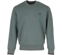 Fred Perry Sudadera de cuello redondo para hombre, Stockport Blue/Navy, XL