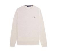 Fred Perry - Suéter Clásico de Cuello Redondo en Mezcla de Lana Merino - Knitwear - Hombre - Beige - M -