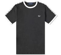Fred Perry Taped Ringer T-Shirt Black (L)