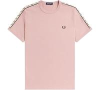 Fred Perry Taped Ringer T-Shirt (FR/ES, Letras, L, Regular, Regular, Rosa)