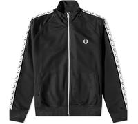 Fred Perry Taped Track Jacket (FR/ES, Letras, XS, Regular, Regular, Black)