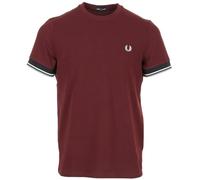 Fred Perry Twin Tipped Cuff - Camiseta para hombre, Oxblood, L